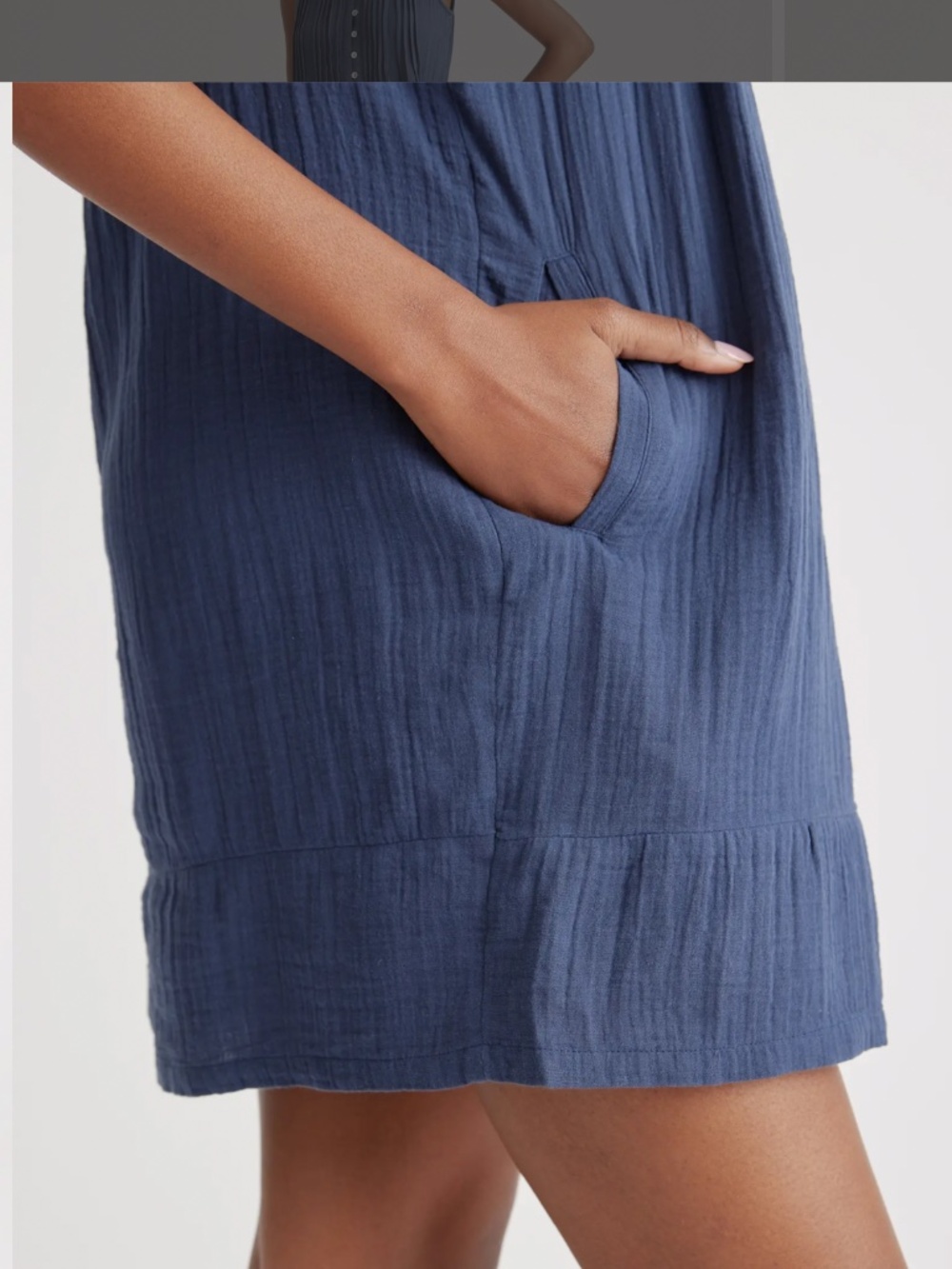 Quince Organic Cotton Gauze Sleeveless Swing Dress - Picture 5 of 10